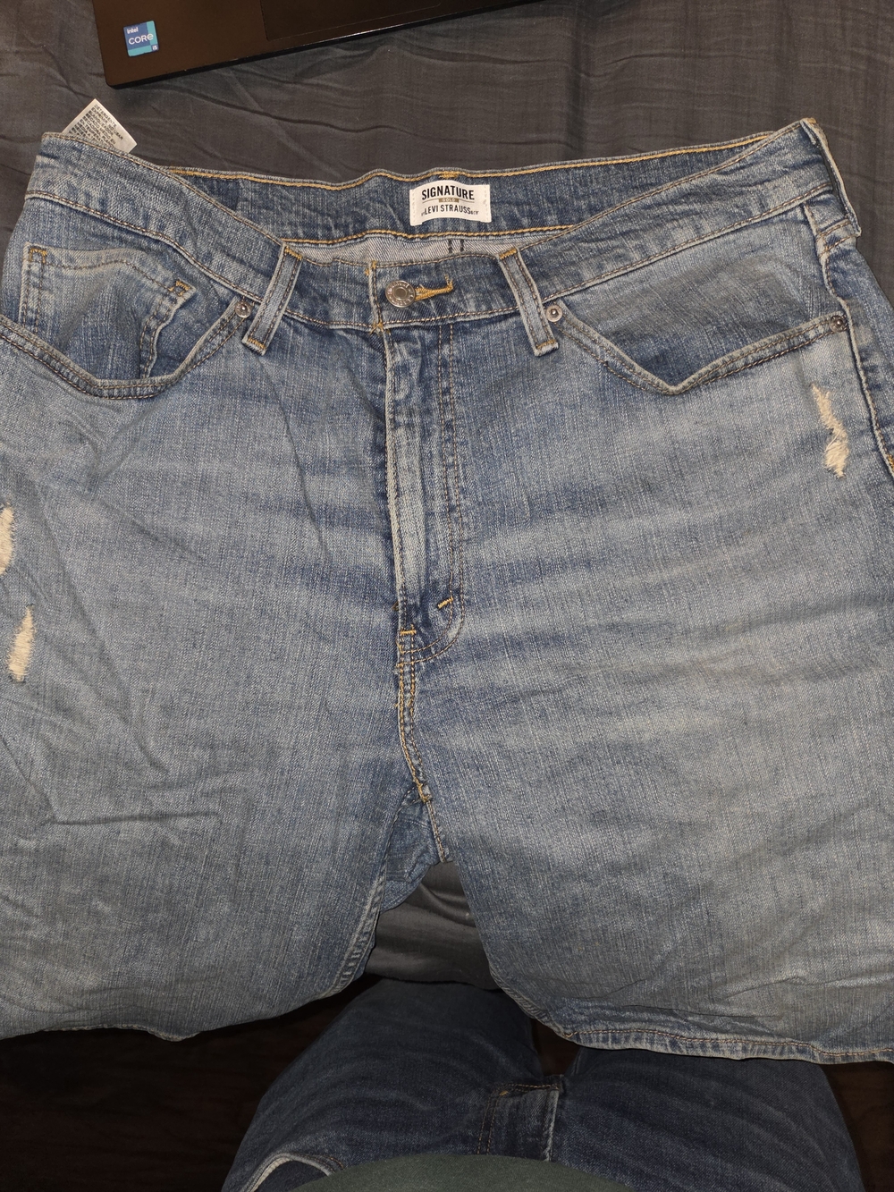 Signature Light Blue Denim Jeans with Classic Stitching